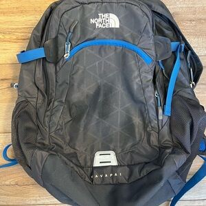 The North Face Black and Blue Backpack